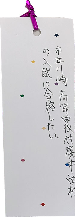 願いを書くことで、行動は変わるから頑張って！